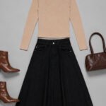 ART.3870 | FALDA 3/4 NEGRO CINTURA ELASTICA
