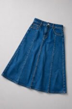 Curva ART.3872 | FALDA 3/4 AZUL CINTURA ELASTICA