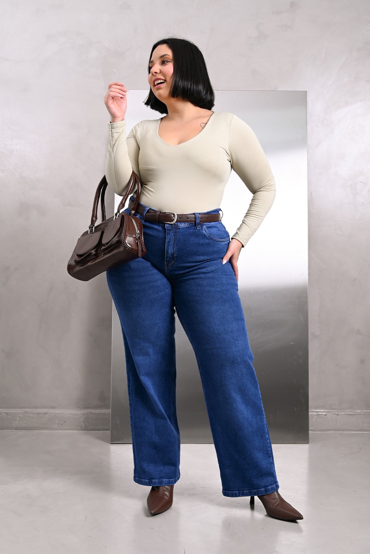 1 ART.2149 | WIDE LEG AZUL ELASTIZADO - Imagen 1