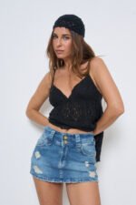 ART.3764 | SHORT POLLERA ÓXIDO ELASTIZADO