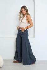 ART.3816 | WIDE POLLERA GRIS AZULADO