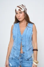 ART.167 | CHALECO DENIM CELESTE