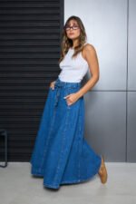 ART.3869 | POLLERA LARGA CON LAZO - Imagen 2