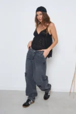 ART.3755 | BAGGY GRIS CON ROTURAS - Imagen 2