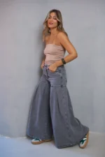ART.3815 | WIDE POLLERA GRIS - Imagen 2