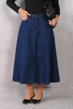 ART.3867 | FALDA AZUL CON RECORTE - Imagen 3