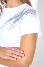 ART.4056 | REMERA BLANCA CON STRASS - Imagen 3