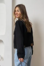 ART.159 | CAMPERA CROP NEGRO CLASICO - Imagen 3