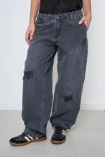ART.3755 | BAGGY GRIS CON ROTURAS - Imagen 3