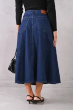 ART.3867 | FALDA AZUL CON RECORTE - Imagen 4