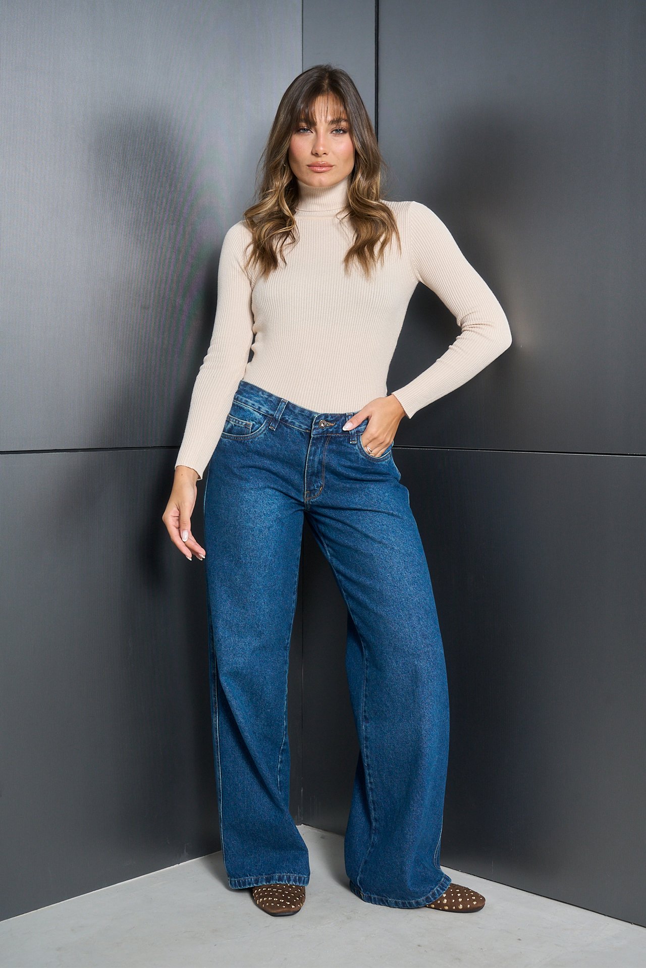 1 ART.3883 | WIDE LEG AZUL VAINILLA - Imagen 1