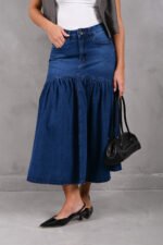 ART.3894 | POLLERA FRUNCIDA AZUL - Imagen 3