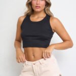 ART.3826 | SHORT BEIGE DESFLECADO