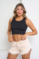 ART.3826 | SHORT BEIGE DESFLECADO