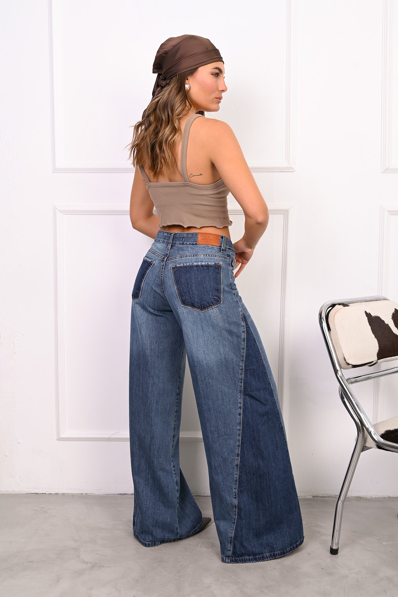 1 ART.3886 | WIDE CON QUILLAS AZUL VINTAGE - Imagen 1