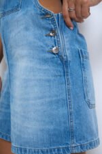 ART.3824 | SHORT OVEROL CELESTE LOCALIZADO - Imagen 5
