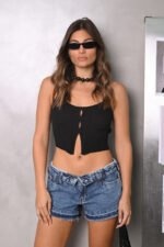 ART.3926 | SHORT CINTURA DOBLADA DESFLECADO