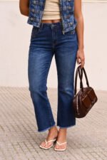 ART.3946 | FLARE CROP AZUL ELASTIZADO - Imagen 2