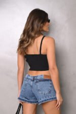 ART.3926 | SHORT CINTURA DOBLADA DESFLECADO - Imagen 2