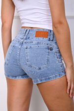 ART.3949 | SHORT CELESTE CINTURA ANCHA ELASTIZADO - Imagen 3